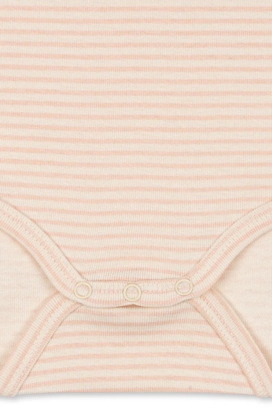 Fanga Fontana body niemowlęce FIO STRIPE 3 PACK LS BODY OCS 3-pack FA100035 beżowy