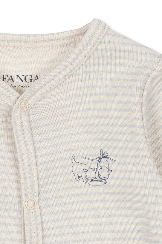 Chłopiec Fanga Fontana pajacyk niemowlęcy bawełniany FIO ONESIE OCS FA100037 beżowy