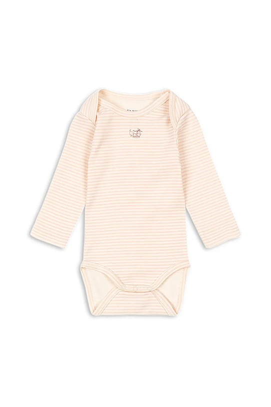 Fanga Fontana body bawełniane niemowlęce FIO STRIPE LS BODY OCS Produkt niemowlęcy beżowy FA100045