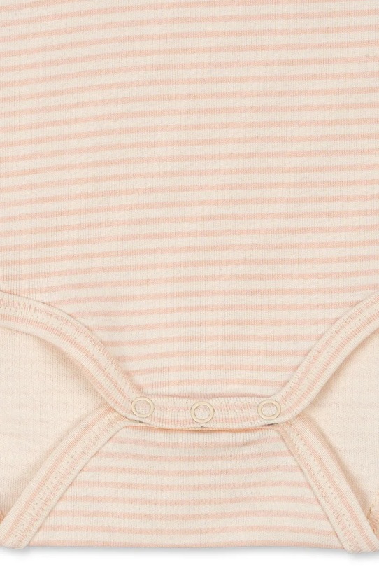 Fanga Fontana body bawełniane niemowlęce FIO STRIPE LS BODY OCS FA100045 beżowy