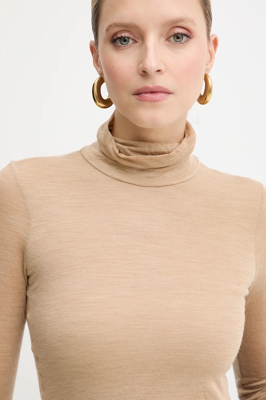 Liviana Conti longsleeve din lână verde F5WH17