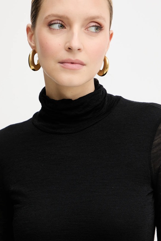 Liviana Conti longsleeve wełniany czarny F5WH17