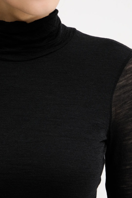 Liviana Conti longsleeve wełniany F5WH17 czarny