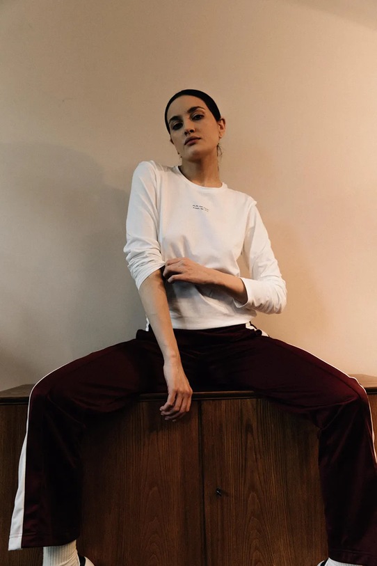 MUUV. longsleeve NEVER FOR MONEY ALWAYS FOR LOVE long.NEVER.FOR.MONEY biały ZW25