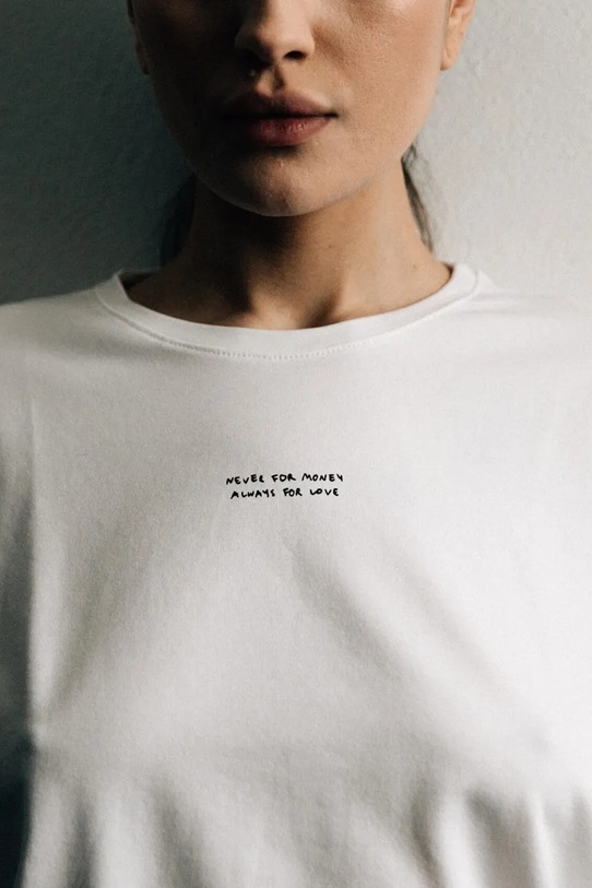 Odzież MUUV. longsleeve NEVER FOR MONEY ALWAYS FOR LOVE long.NEVER.FOR.MONEY biały
