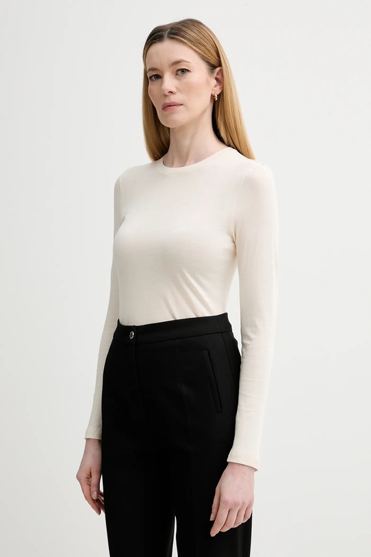 Marc O'Polo longsleeve bawełniany bawełna beżowy 5000007488