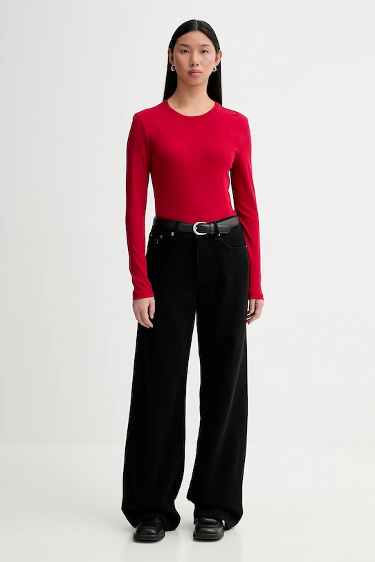 Marc O'Polo longsleeve bawełniany 5000007488 czerwony ZW25