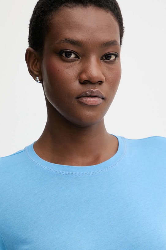 Бавовняний лонгслів Marc O'Polo блакитний 5000007488