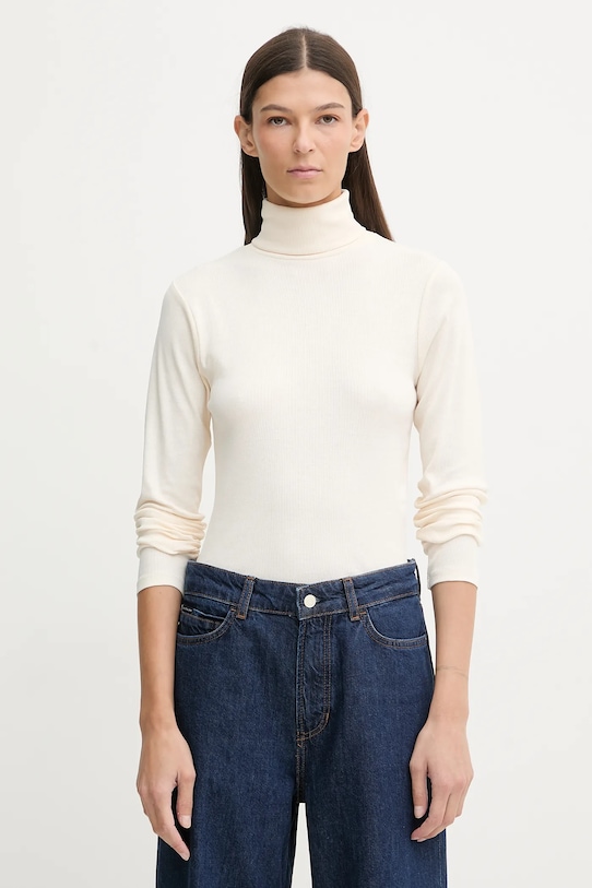 Marc O'Polo longsleeve z elastanem beżowy 5000007490