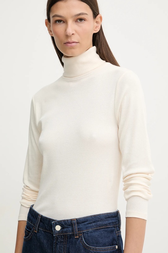 Tričko s dlouhým rukávem Marc O'Polo béžová 5000007490