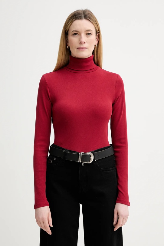 Marc O'Polo longsleeve z elastanem czerwony 5000007490