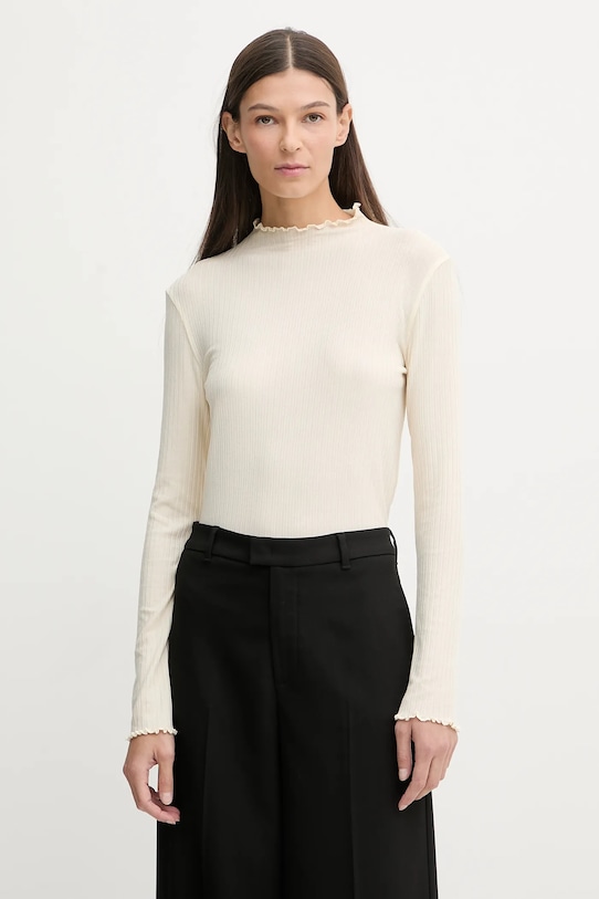 Marc O'Polo longsleeve z elastanem beżowy 5000007536