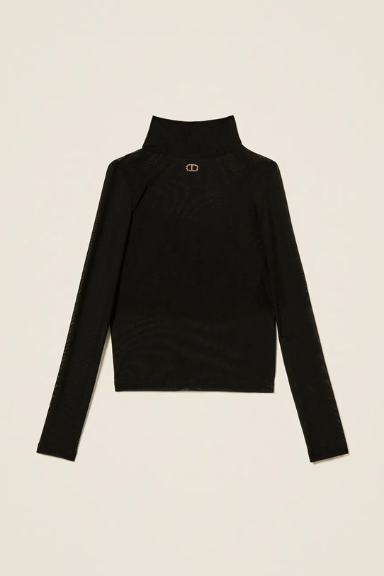 Detské tričko s dlhým rukávom Twinset 252GJ2310 čierna ZW25