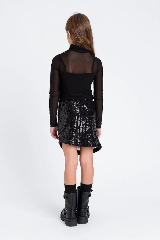 Dievča Detské tričko s dlhým rukávom Twinset 252GJ2310 čierna