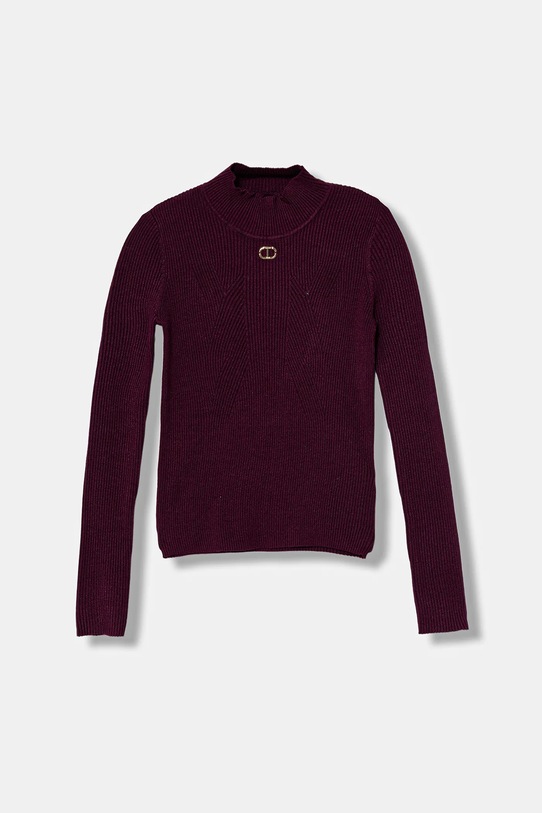 Twinset longsleeve dziecięcy pozostałe fioletowy 252GJ3042