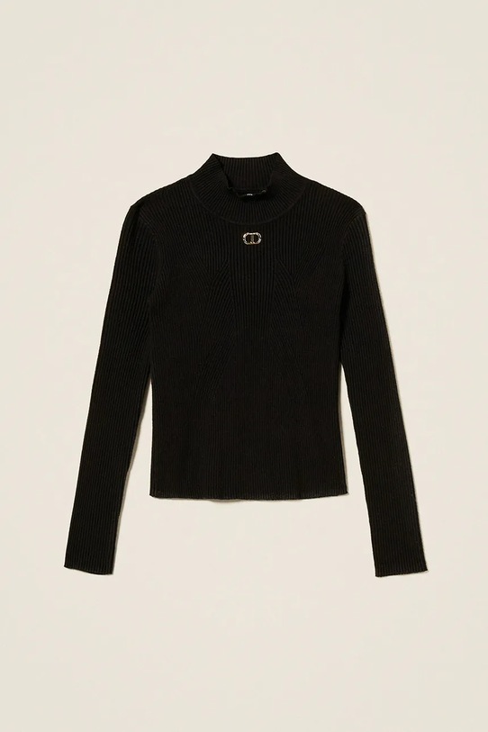 Twinset longsleeve dziecięcy pozostałe czarny 252GJ3042