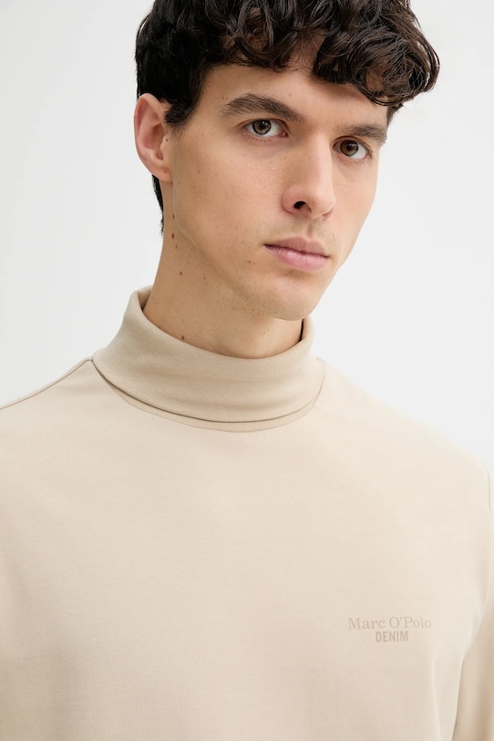 Tričko s dlouhým rukávem Marc O'Polo béžová 5000007921