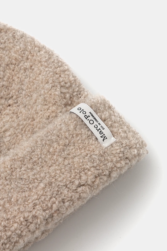 Akcesoria Marc O'Polo czapka z dodatkiem wełny 510608701107 beżowy