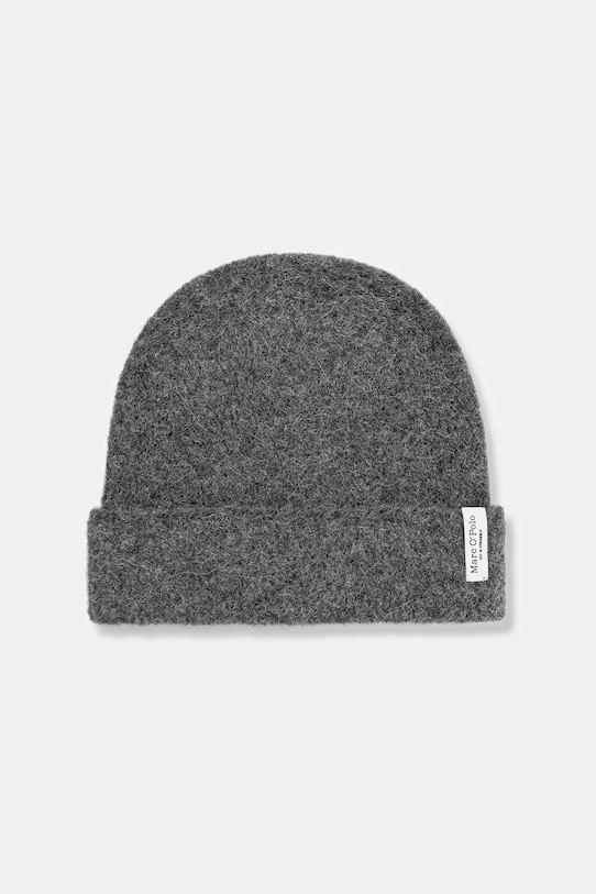 Шапка с добавлением шерсти Marc O'Polo аппликация серый 510609401097