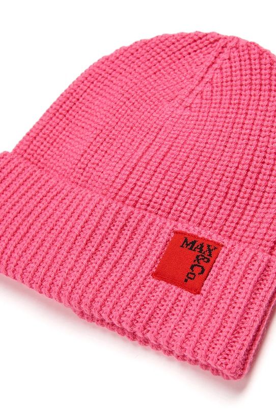 Dziewczynka MAX&Co. czapka z dodatkiem wełny dziecięca MAXF10F HAT MX0242 różowy