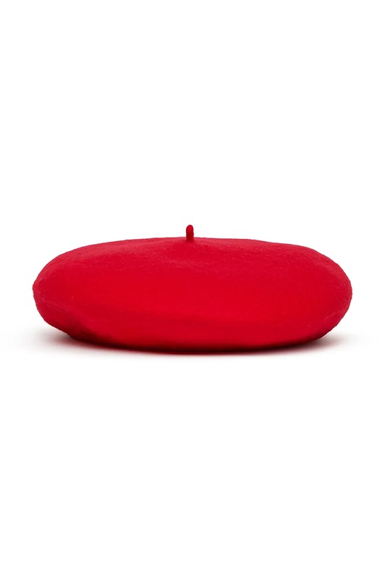 MAX&Co. beret wełniany dziecięcy MAXF9F HAT MX0245 czerwony ZW25