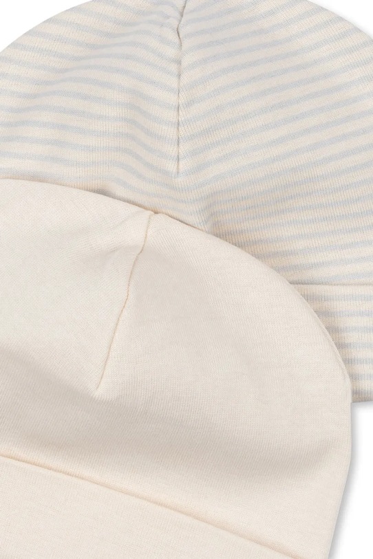 Chłopiec Fanga Fontana czapka bawełniana niemowlęca FIO STRIPE 2 PACK BEANIE OCS 2-pack FA100039 kremowy
