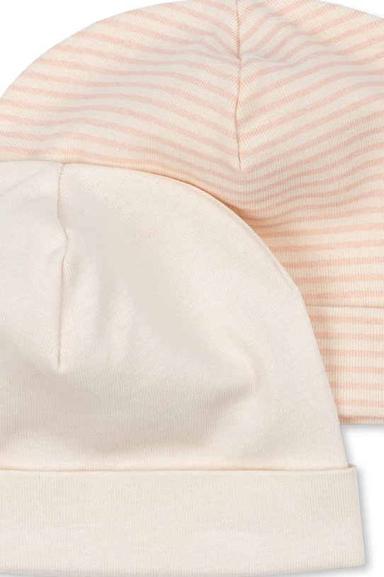 Chlapec Detská bavlnená čiapočka Fanga Fontana FIO STRIPE 2 PACK BEANIE OCS 2-pak FA100039 béžová