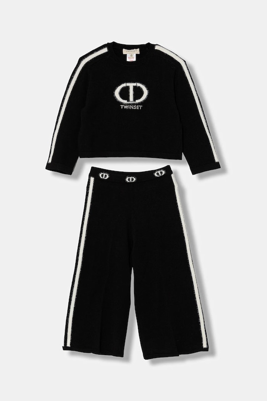 Twinset komplet dziecięcy dzianina czarny 252GB302A