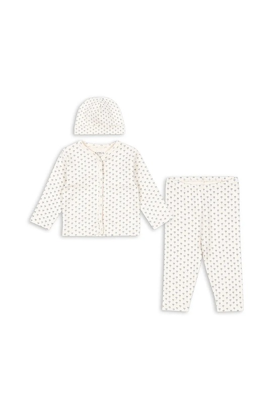 Fanga Fontana komplet niemowlęcy BELLO NEWBORN SET OCS drobny wzór beżowy FA100000