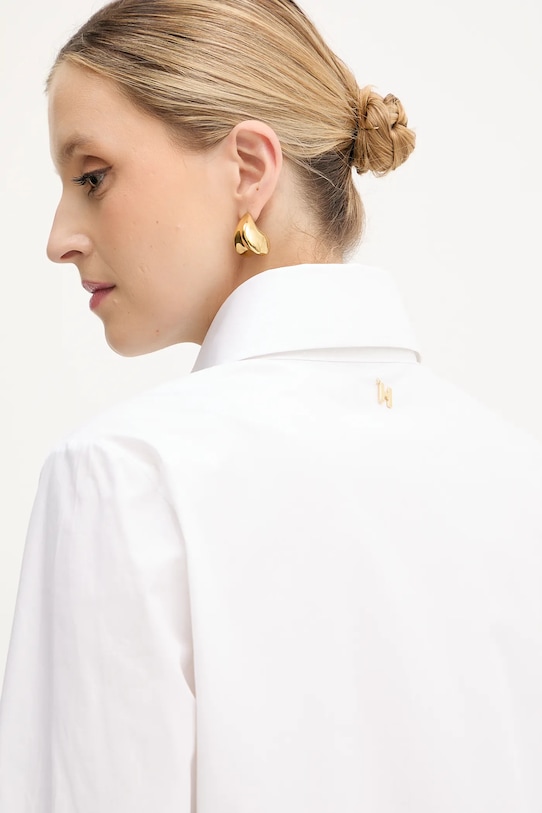 Silvian Heach cămașă din bumbac MASKA alb GPA25512CA