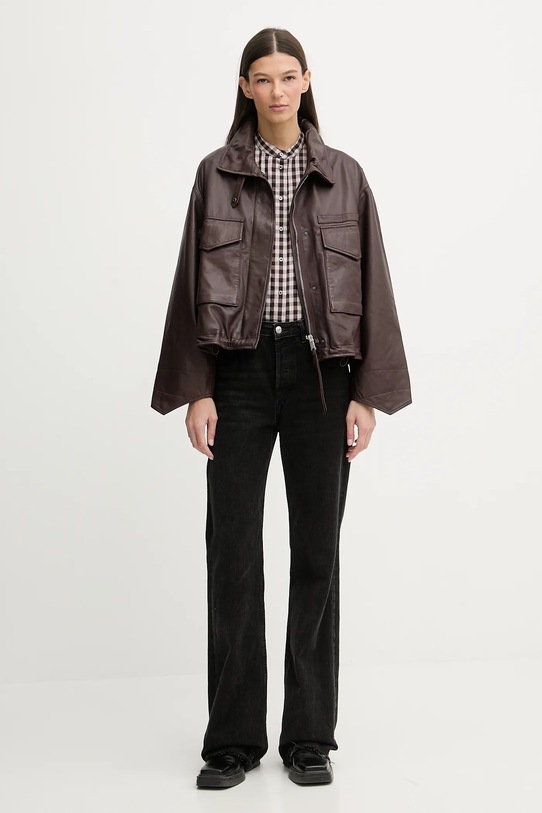 Bombažna srajca Marc O'Polo 511111042519 rjava ZW25