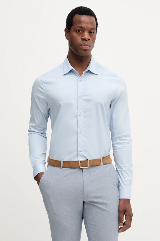 Mos Mosh koszula MANNY z elastanem niebieski 508140