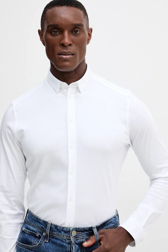 Βαμβακερό πουκάμισο Mos Mosh MARCO λευκό 500940