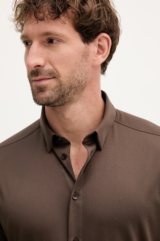 Mos Mosh koszula bawełniana MARCO brązowy 500940