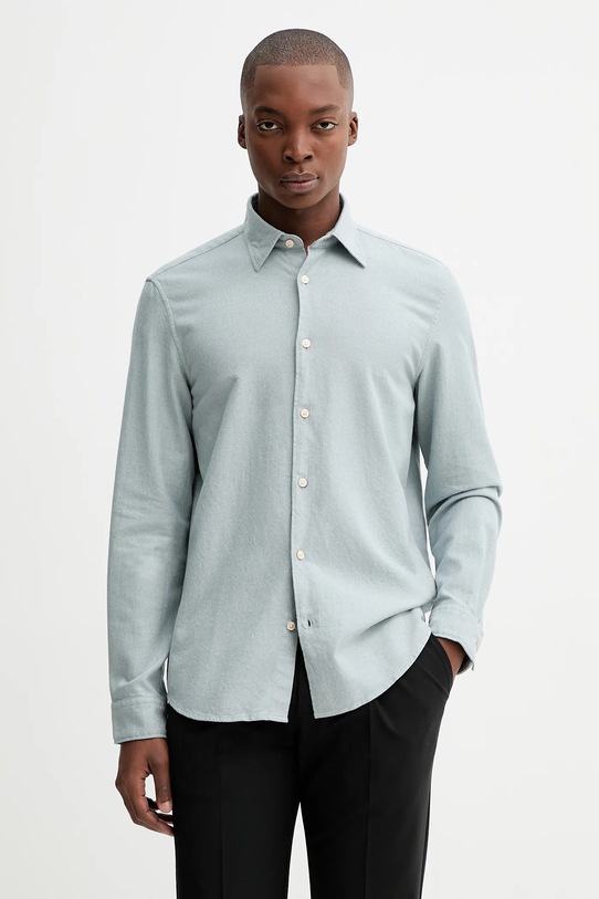 Marc O'Polo koszula bawełniana regular niebieski 531732342118