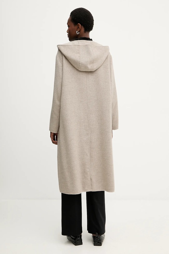 Odzież Liviana Conti płaszcz wełniany F5WW72 beżowy