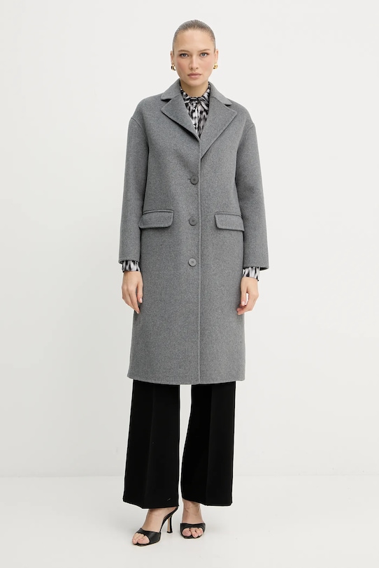 Kabát s vlnou Silvian Heach PARASCHIV nezateplené šedá GPA25517CP