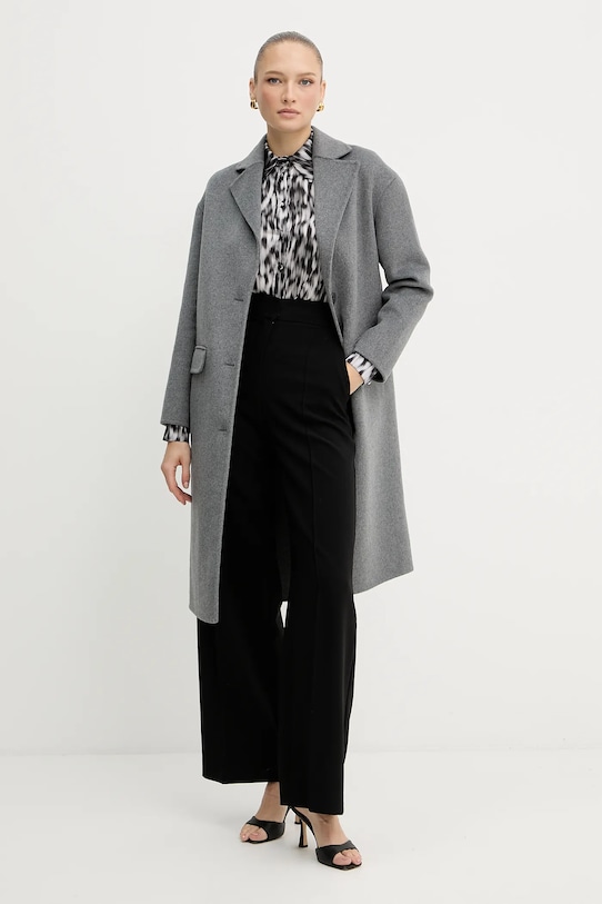 Kabát s vlnou Silvian Heach PARASCHIV GPA25517CP šedá ZW25