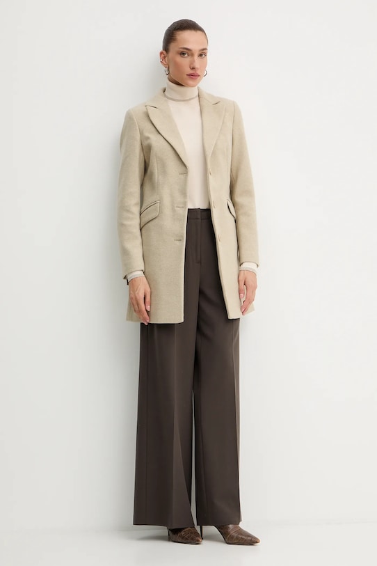 Silvian Heach płaszcz ALCEDO GPA25012CP beżowy ZW25