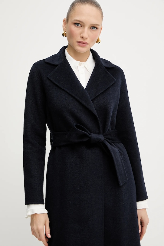 Silvian Heach cappotto in lana GOITIA blu navy GPA25329CP