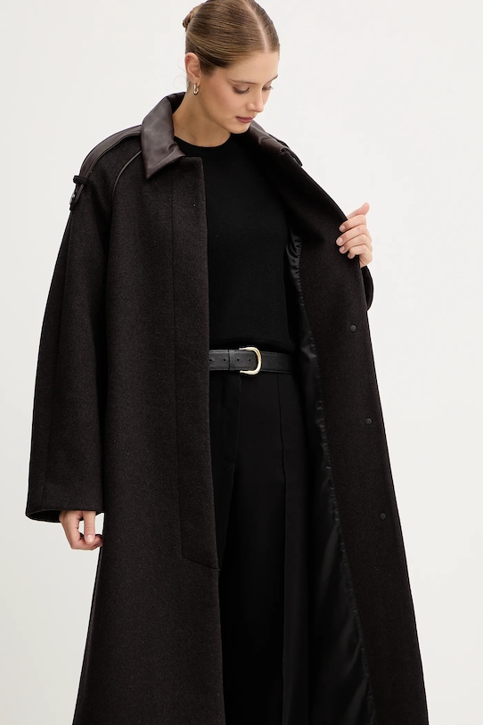 Mos Mosh płaszcz z dodatkiem wełny EVA 172920