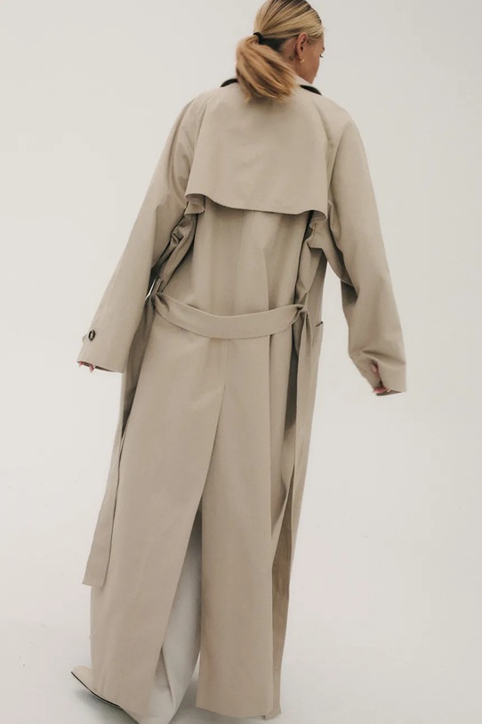 Odzież MUUV. trencz bawełniany BOUFF prochowiec.BOUFF beżowy