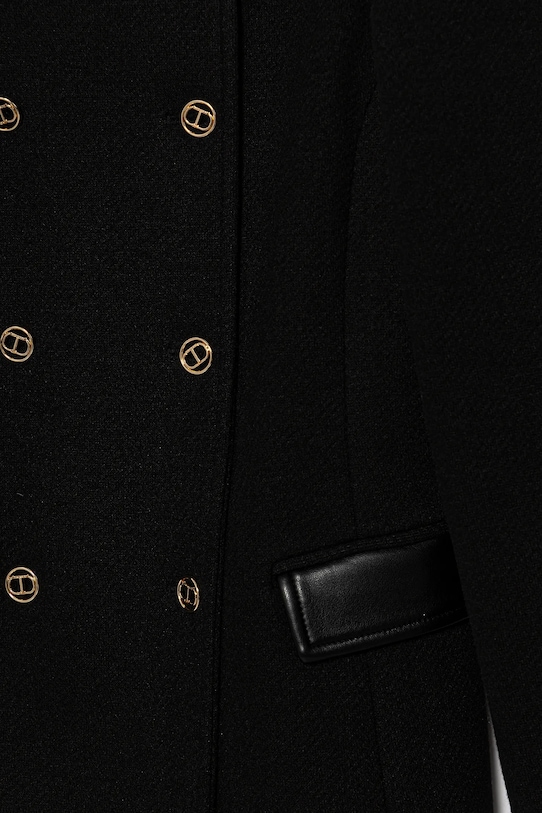 Twinset płaszcz dziecięcy czarny 252GJ2150