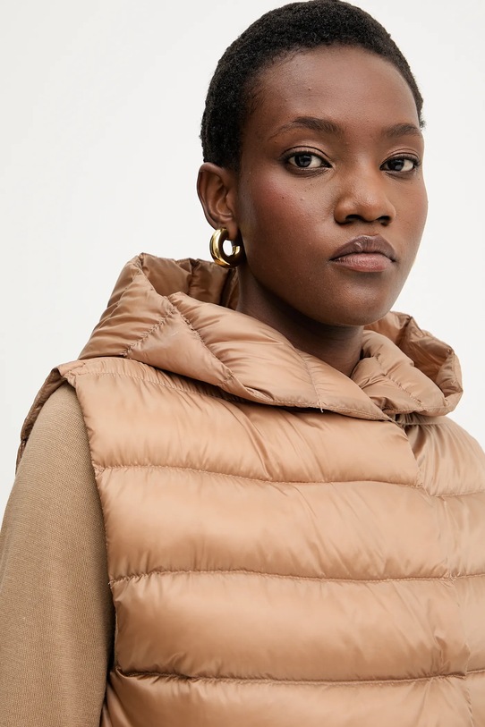 Péřová vesta Liviana Conti hnědá CNTW02