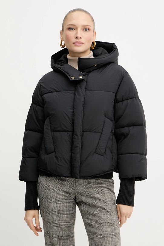 Bunda Silvian Heach GURUZETA s podšívkou černá GPA25388PI