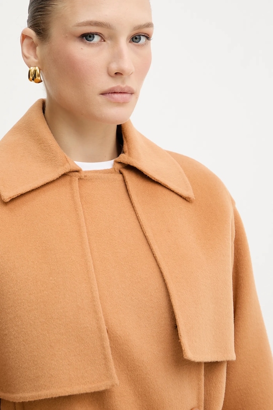 Kabát s vlnou Silvian Heach RODRIGUEZ béžová GPA25163CP