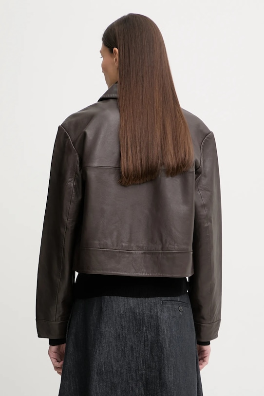 Odzież Marc O'Polo kurtka skórzana 510701073011 brązowy