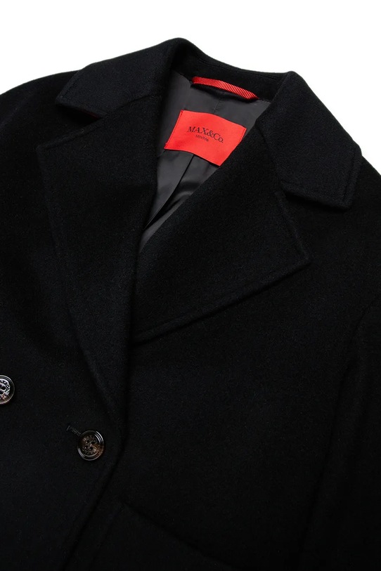 Dziewczynka MAX&Co. płaszcz wełniany dziecięcy MAXJ35F JACKET MX0229 czarny
