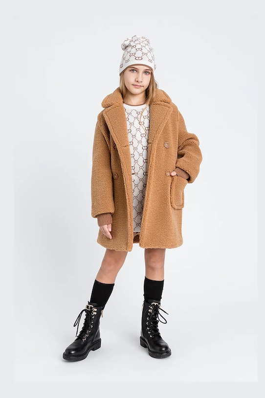 Twinset cappotto bambino/a non isolato marrone 252GJ2180