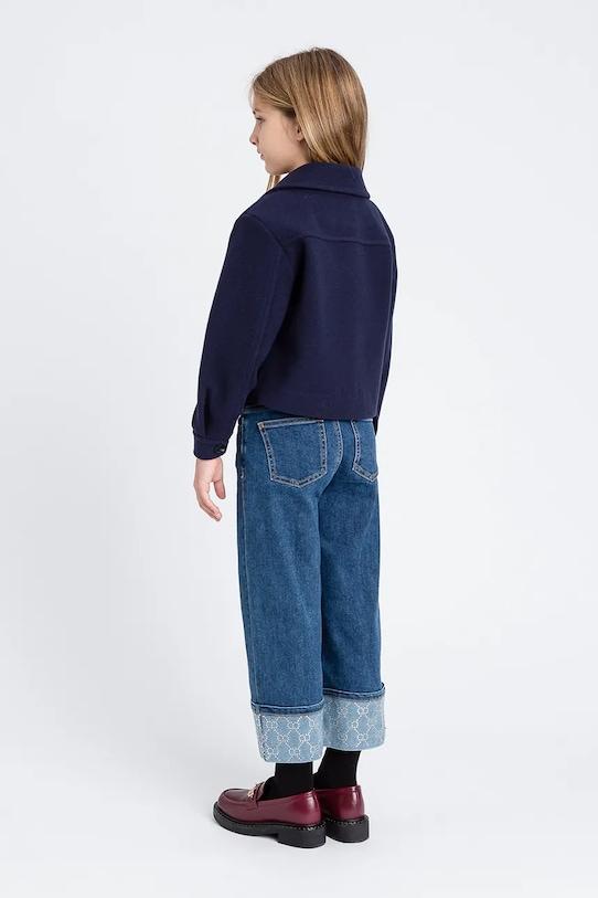 Девочка Детская куртка Twinset 252GJ2151 тёмно-синий